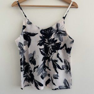 Flower Print Black/White Camisole